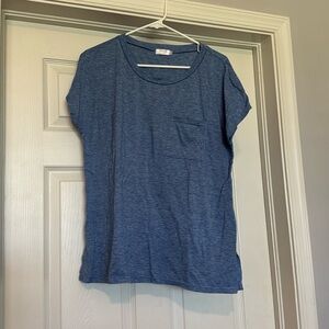 Hount Capped Tee Shirt light blue size large